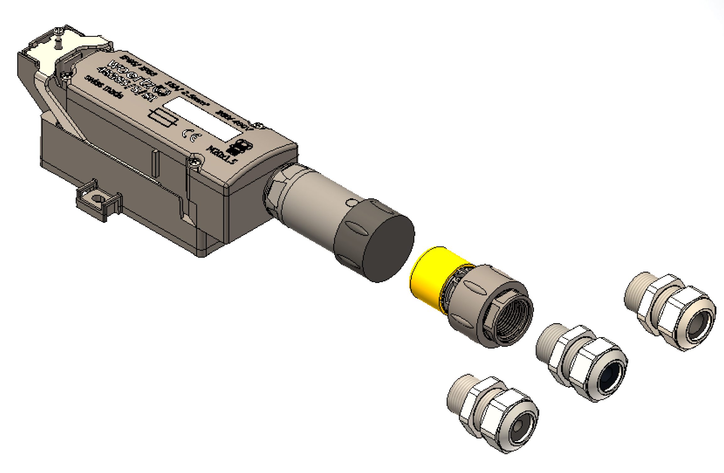 Branching box flat cabel POWER IP 5G2.5 IP68 Fuse Fast.