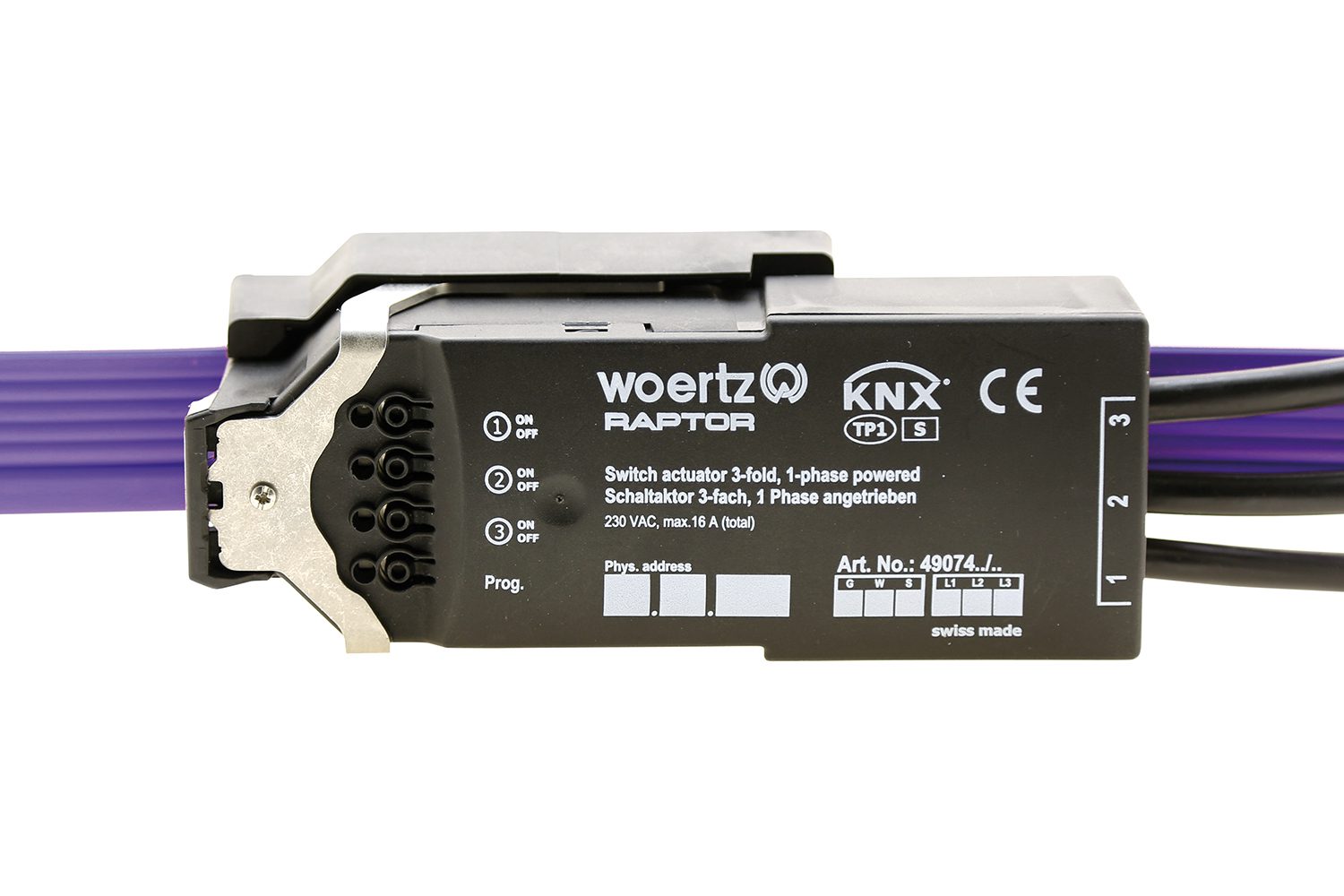 Raptor switch actuator 3-fold - KNX - L1 - Winsta®