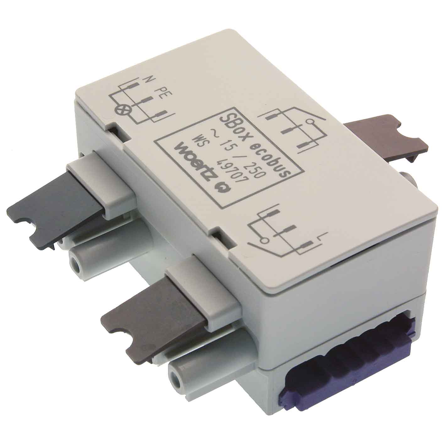 Junction box for flat cable combi changeover C1 C4 Q