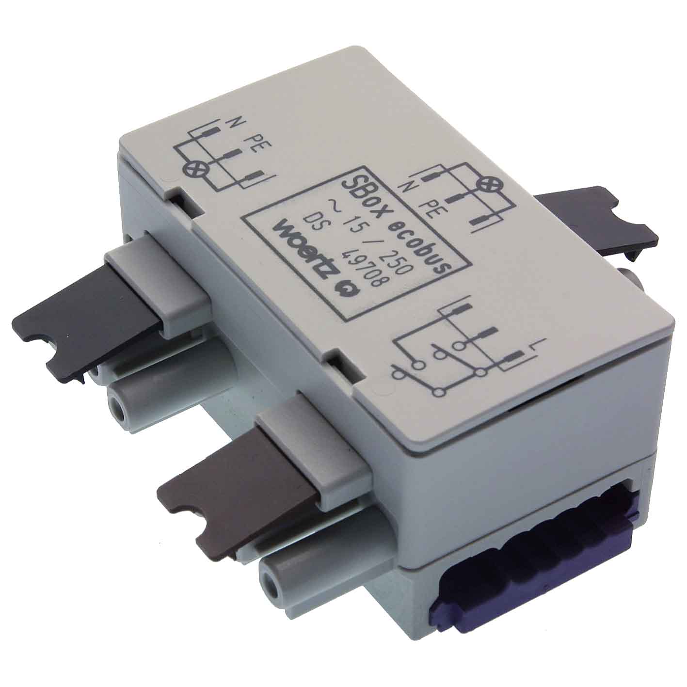 Junction box flat cable combi Sbox L2 Series connection C1 C4 Q