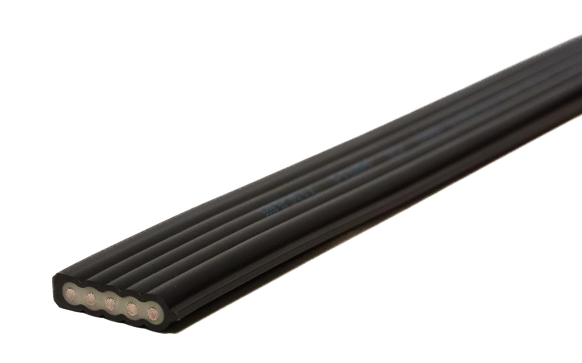 Flat cable power 5G2.5mm² PVC BK
