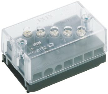 Junction box flat cable Technofil 3x Ø = 10 mm transparent