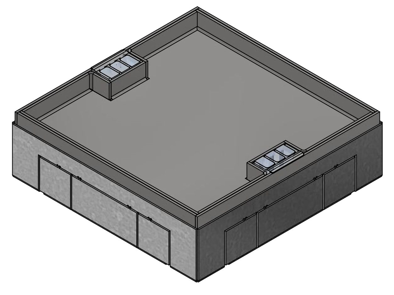 Connecting box BAK 284x284/50 Cr KM