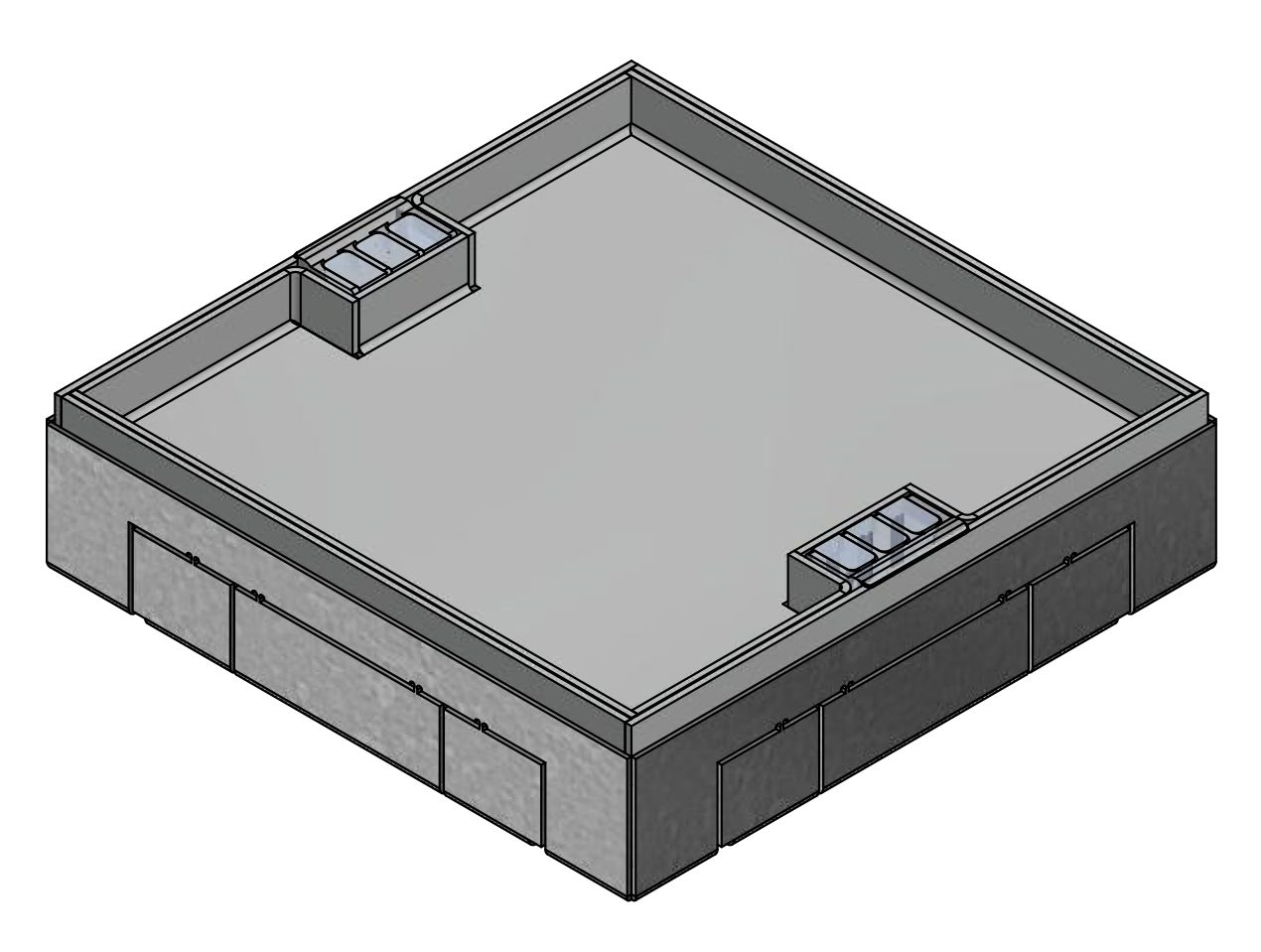 Plenum box BAK22 284x284/40 Al KM