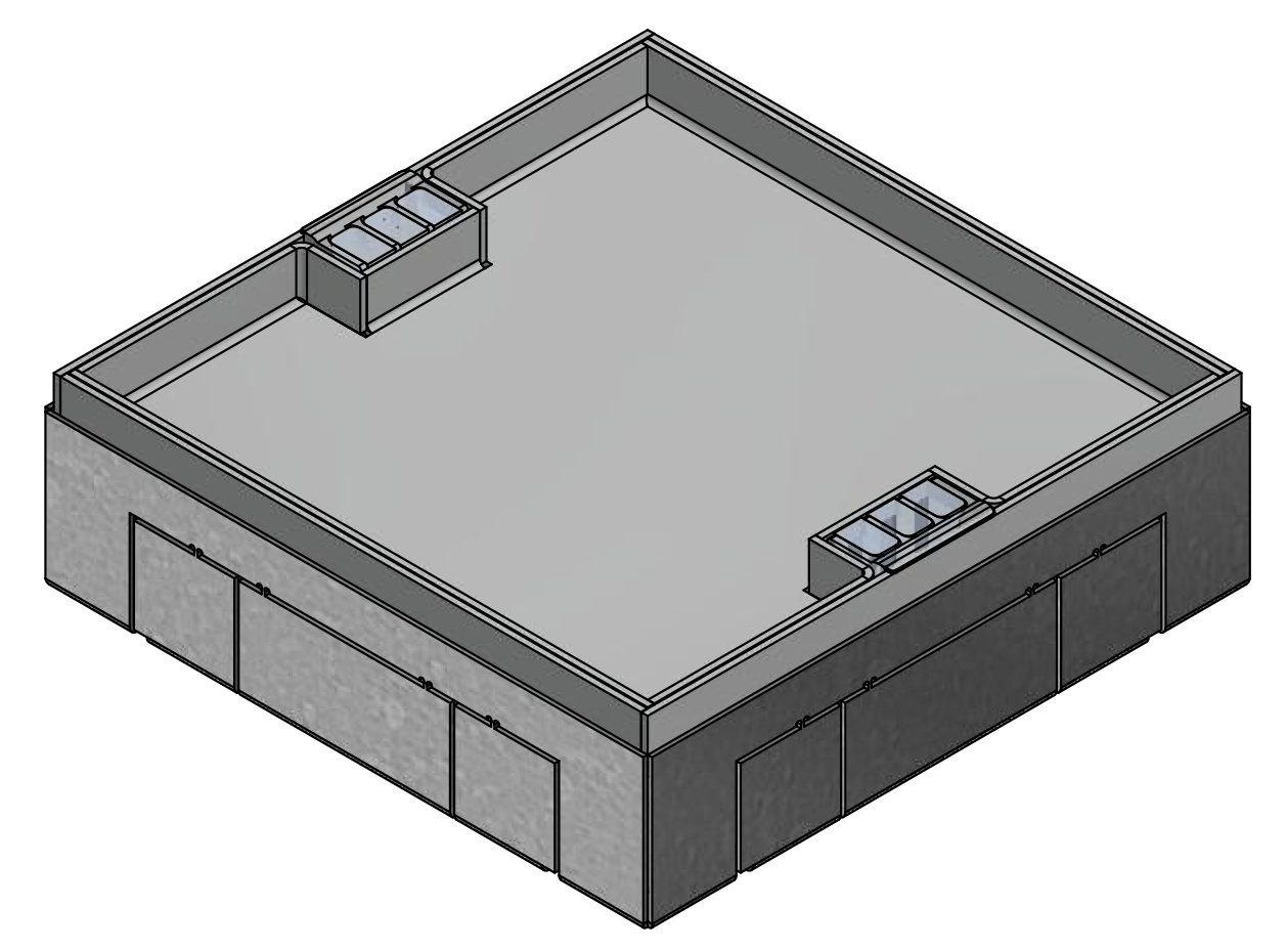 Plenum box BAK22 284x284/50 Al KM