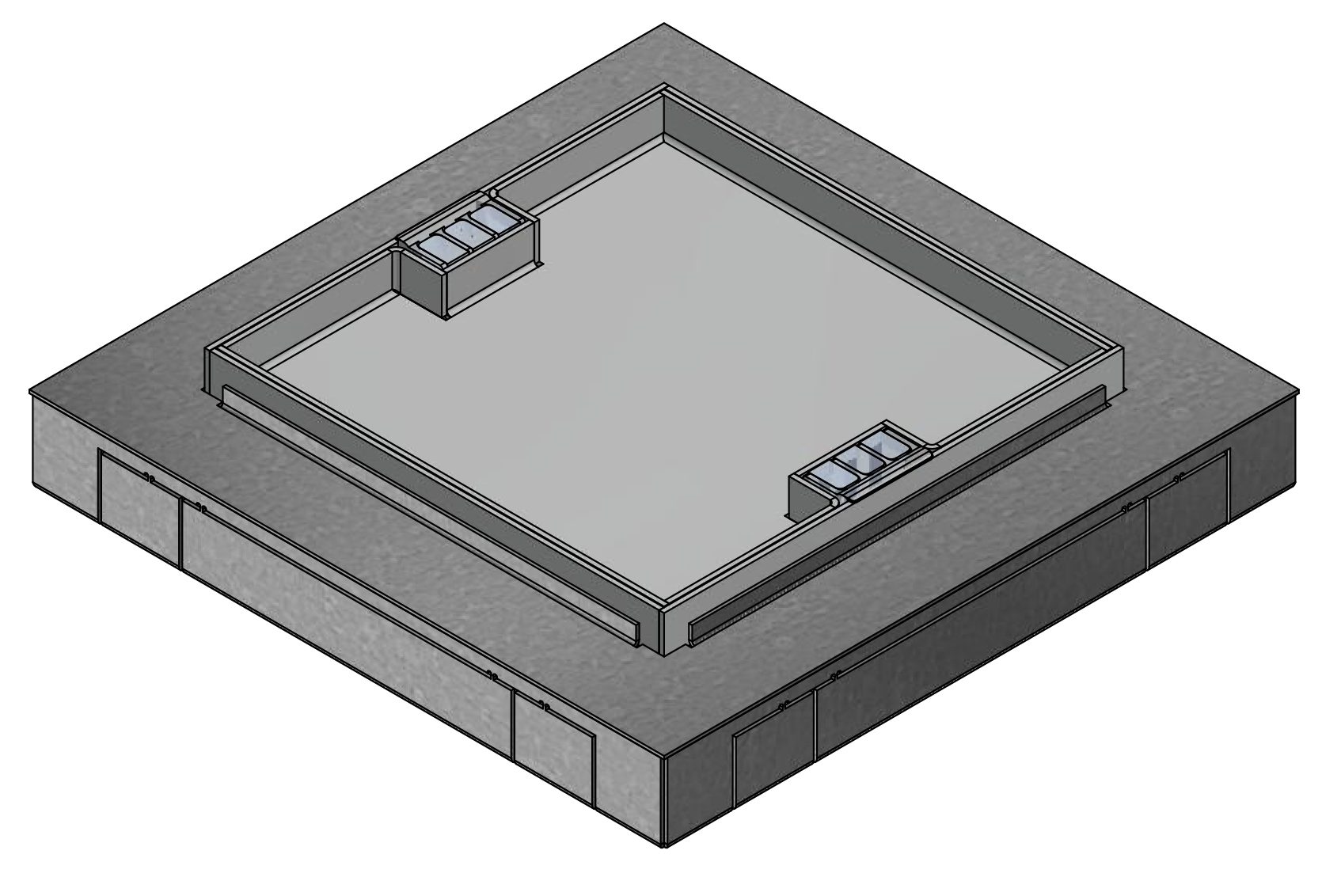 Plenum box BAK22 384x384/40 Al KM