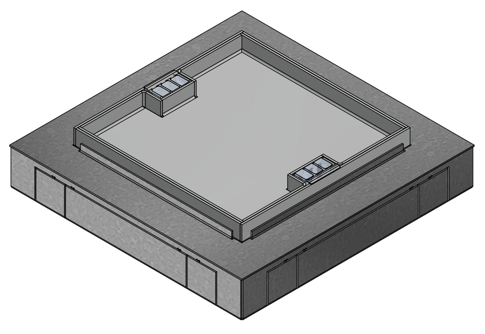 Plenum box BAK22 384x384/50 Al KM