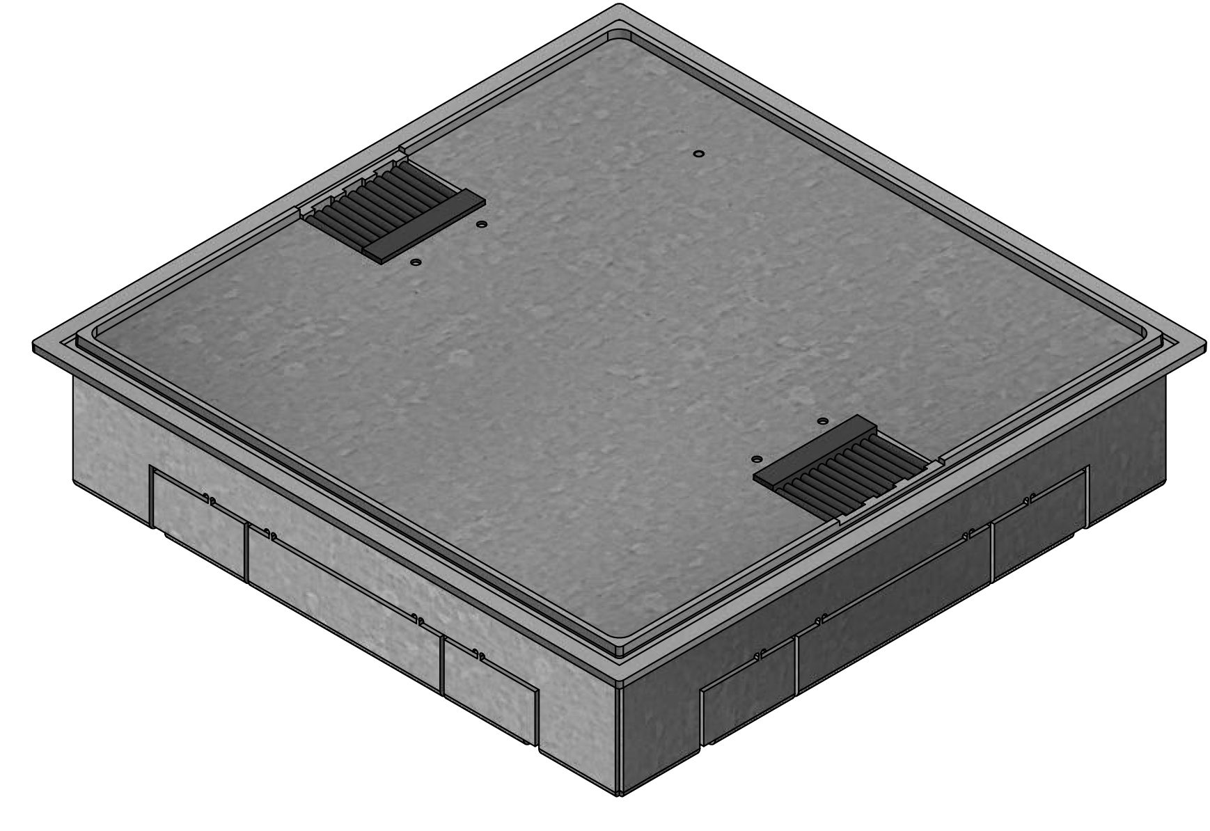 Plenum box BAK4 284x284/30 floor height 65-92mm Plenum box BAK4 284x284/30 floor height 65-92mm