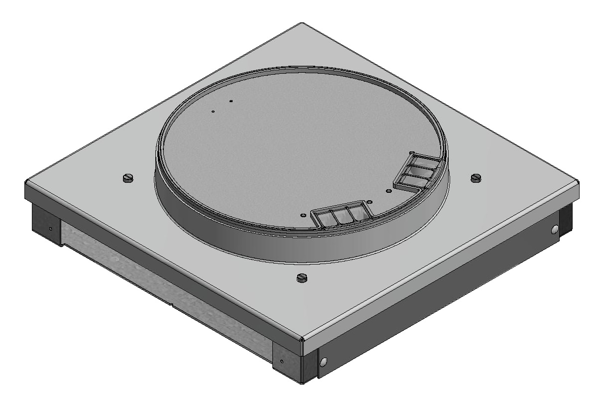 Plenum box Ø280 BAK 384x384/40 KM