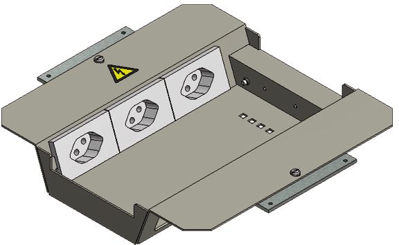 Installation kit 2x3FLF horizontal SB BAK22