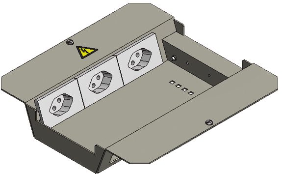 Installation kit 2x3FLF horizontal SB BAK4