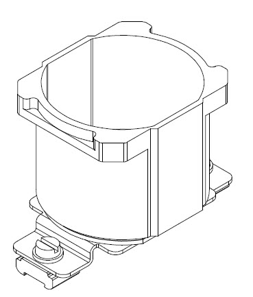 Mounting plate with NIS box and sliding block