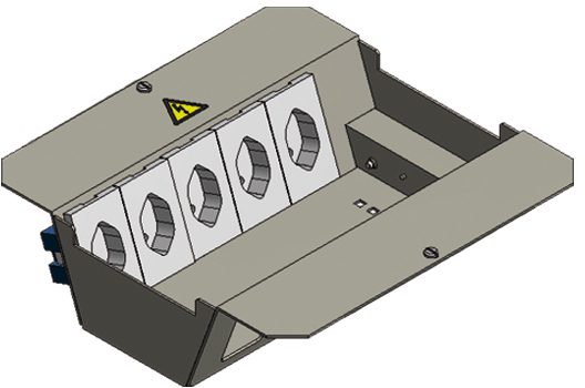 Installation kit 2x5FLF vertical SB BAK4