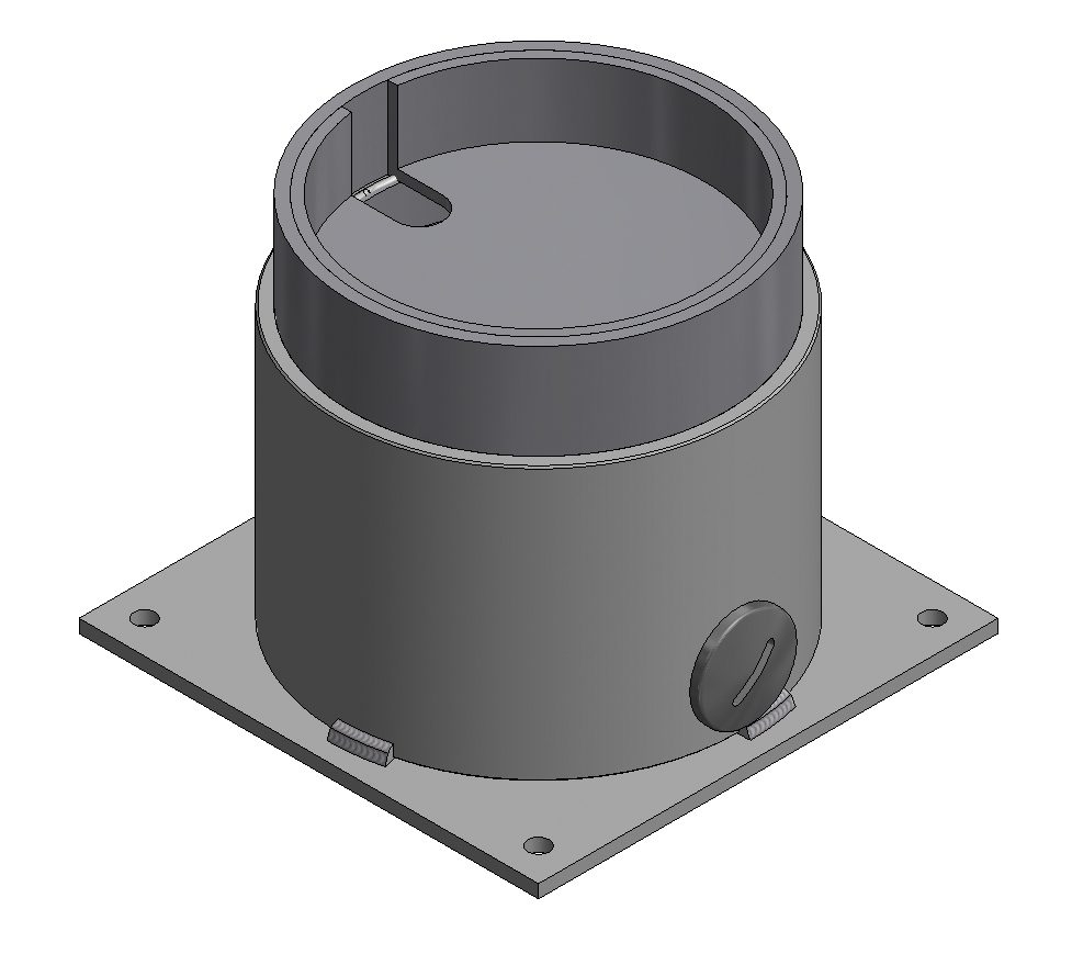 Floor box levelable BOD Ø107 Cr