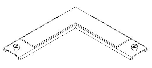 Connector 90° flat connection DIN rail