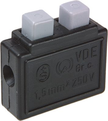 Quick connection terminal 1.5mm² 1-pole gray for manual operation