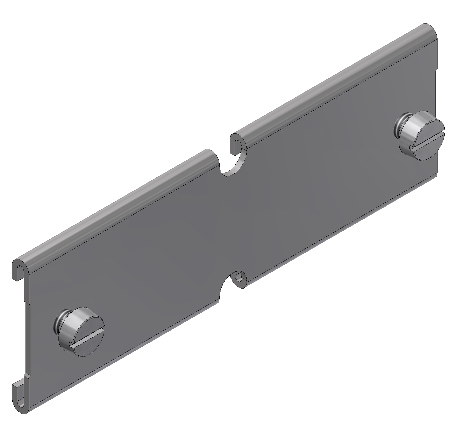 Connector straight for DIN rail