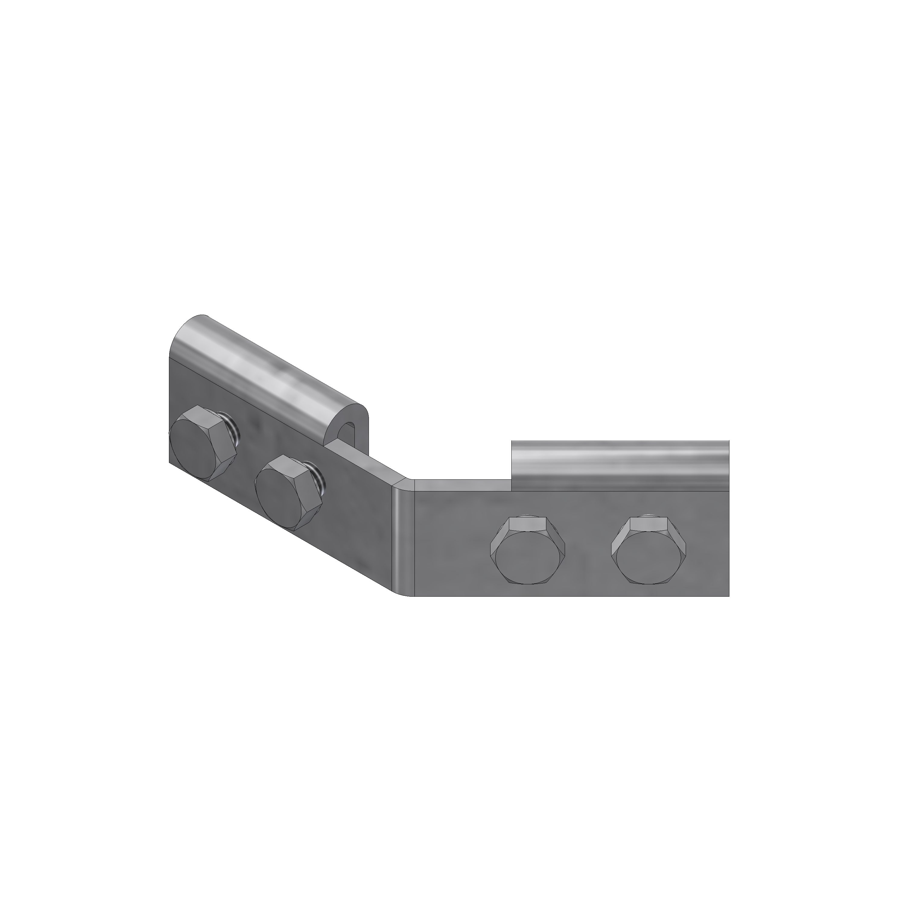 Connecting clamp AG 135° with 6-kt-Schr.