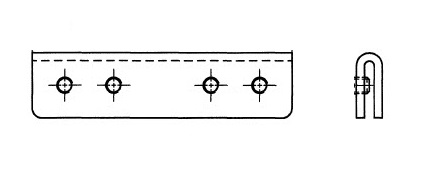 Connecting clamp straight with threaded pin