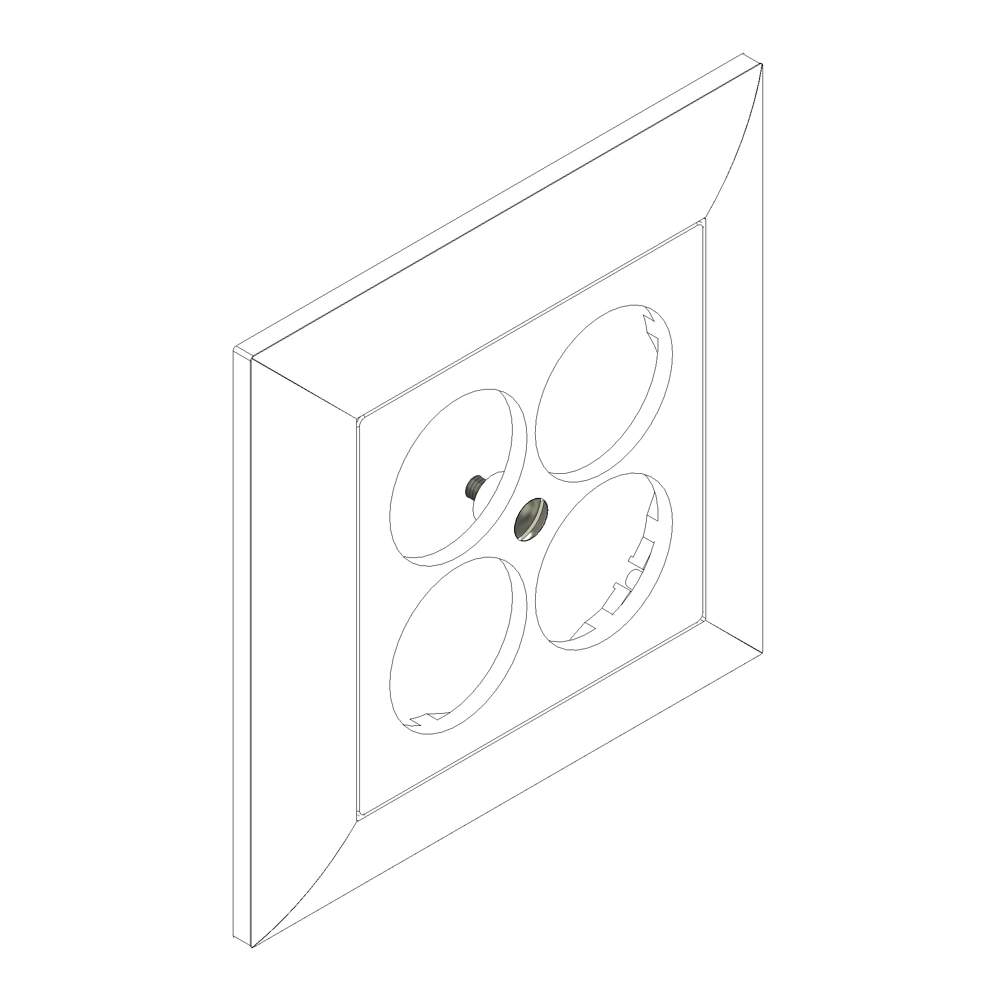 Front set ground socket ZPA 4-fold EDIZIOdue FMI ws