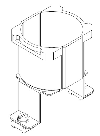 Mounting plate with NIS box and sliding block