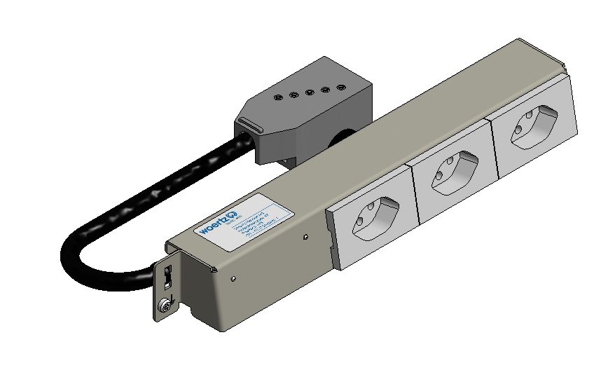 Installation kit socket outlet T13 3FLF horizontal SB BOK