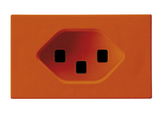 Socket FLF 3/5 T23, orange, 2-part