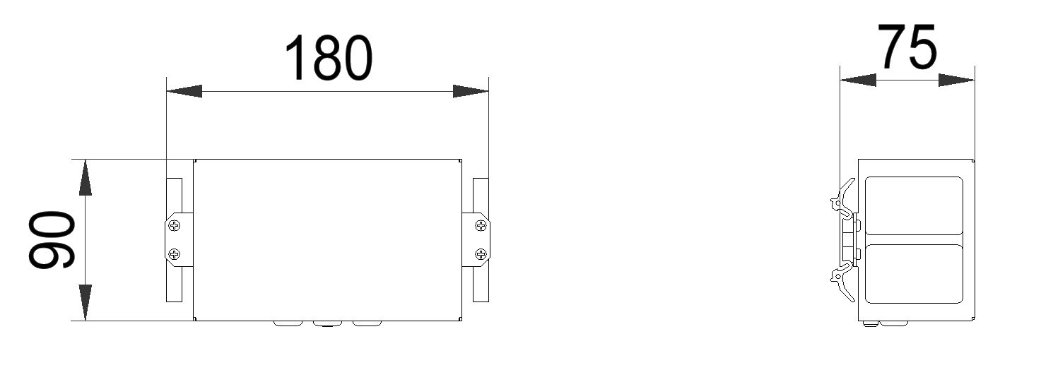 Installation kit DS 1FLF 6/5 2FLF 3/5 empty