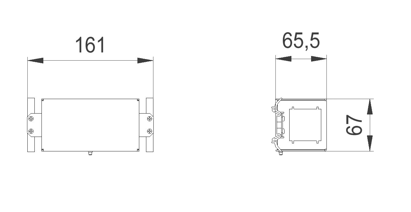 Installation kit DS Scs 2x1-2LM empty