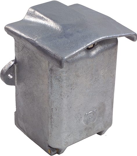 Cast-iron fuse box w. protect. roof II