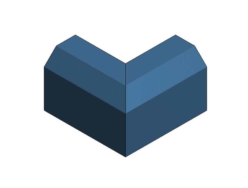 Corner piece 90° asn chamfer FnW KOK 200x120 SOK Corner piece 90° asn chamfer FnW KOK 200x120 SOK