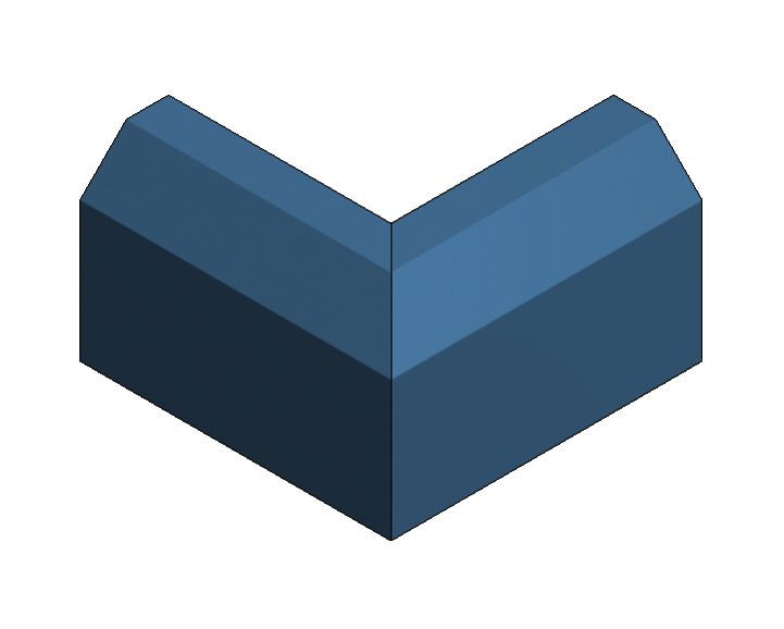 Corner piece 90° asn chamfer ws KOK 180x90 Corner piece 90° asn chamfer ws KOK 180x90