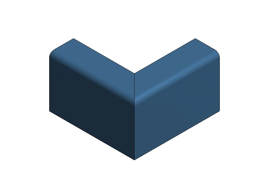 Corner piece 90° asn radius ws KOK 180x90 Corner piece 90° asn radius ws KOK 180x90