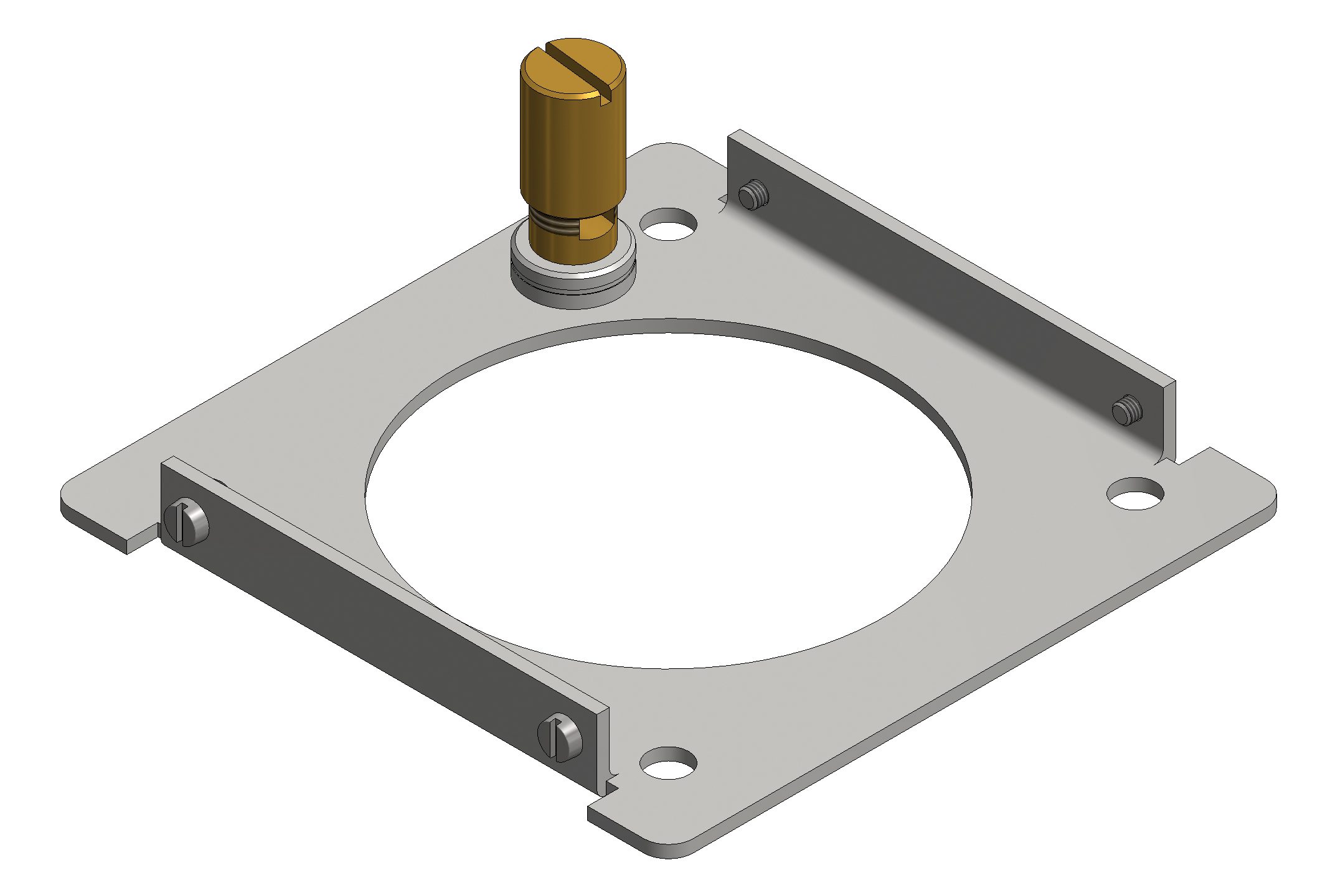 Baseplate w. boring 68mm w. PE terminal