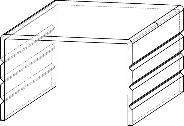 Cover for branching terminal 124x54mm