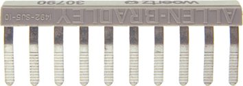 Rastrillo de conexión cruzada 10 polos gris 5mm