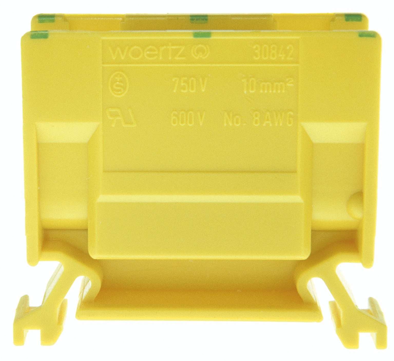 Terminal de derivación DIN35 10mm2 verde-amarillo Terminal de derivación DIN35 10mm2 verde-amarillo