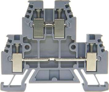 Terminal de doble nivel DIN35 2,5mm² gris