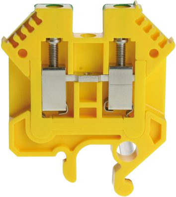 Bloque de terminales DIN32 4mm2 con aislamiento verde-amarillo