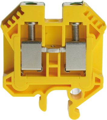 Bloque de terminales DIN32 10mm2 con aislamiento verde-amarillo