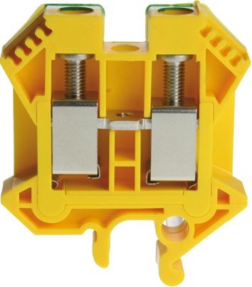 Bloque de terminales DIN32 16mm2 con aislamiento verde-amarillo
