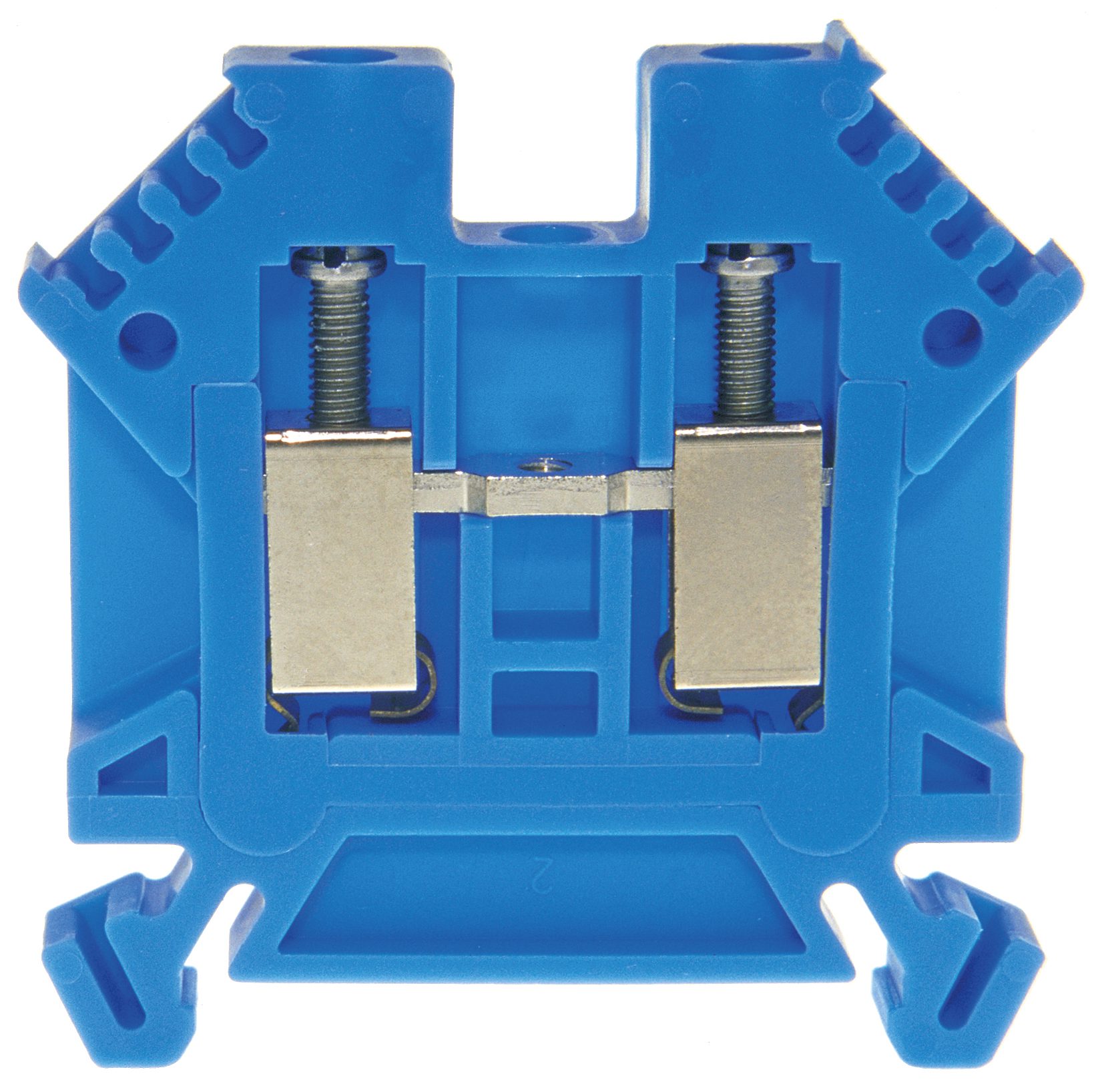 Bloque de terminales DIN35 4mm² 49x6x45 mm azul