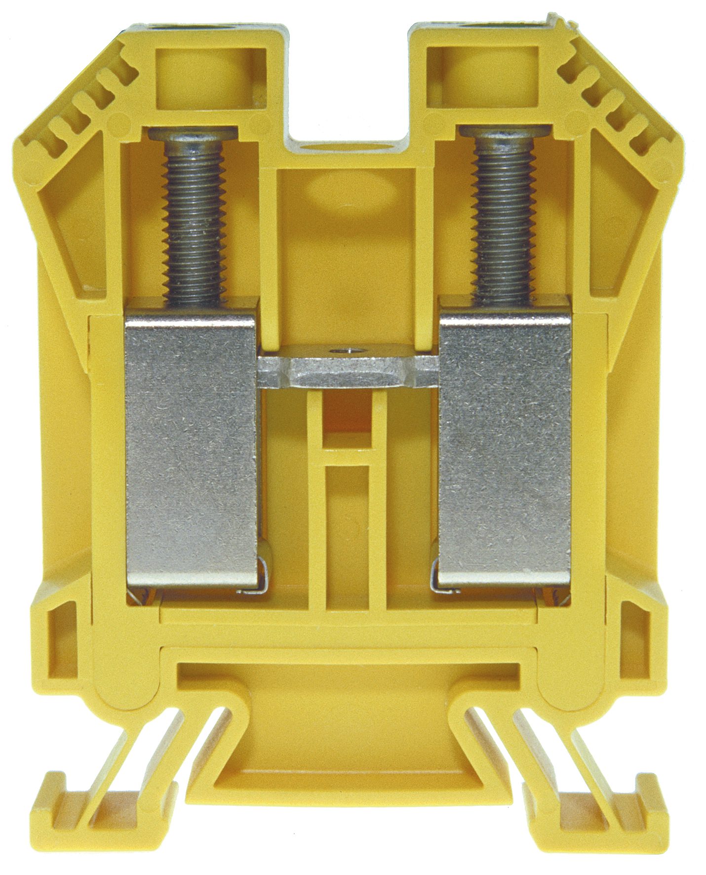 Regleta de bornes DIN35 50mm² con aislamiento verde-amarillo