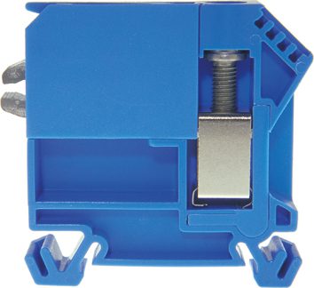 Aislador de conductor neutro DIN35 16mm2 azul