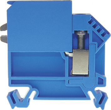 Aislador de conductor neutro DIN35 6mm² azul