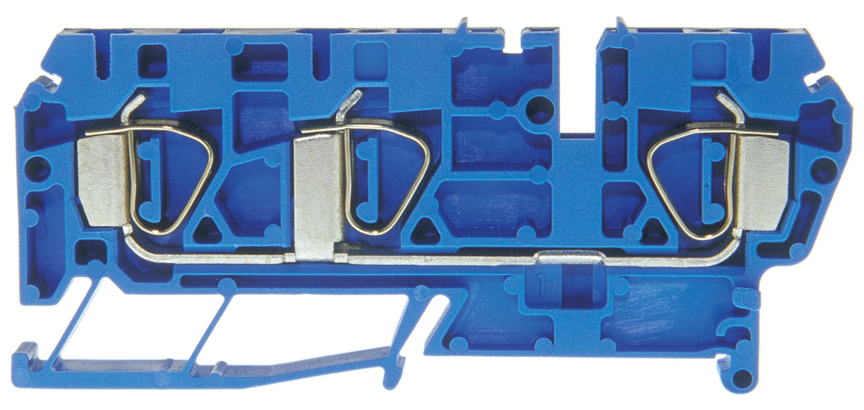 Terminal de tensión DIN35 4mm² 88,5x6x35mm azul