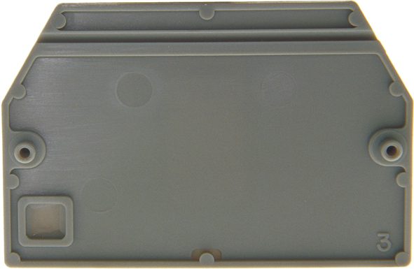 Panel final del divisor gris 88,1x35,7mm