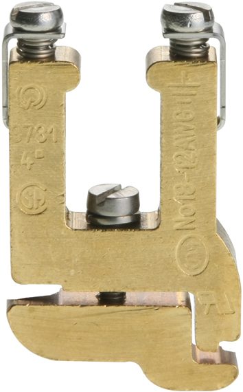 Terminal de conductor de protección DIN32 4mm2 en blanco