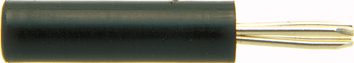 Clavija de prueba Ø 2,3mm negra, con orificio para soldar