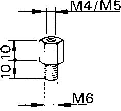 Reducción de rosca M4/M6